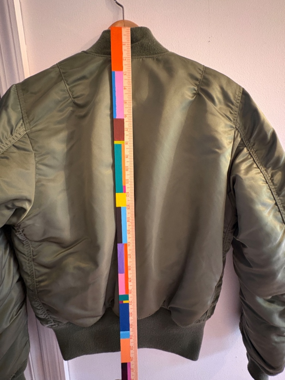 Size XS Alpha Industries MA-1 Military Bomber Flight Jacket Sage Green - Picture 7 of 14